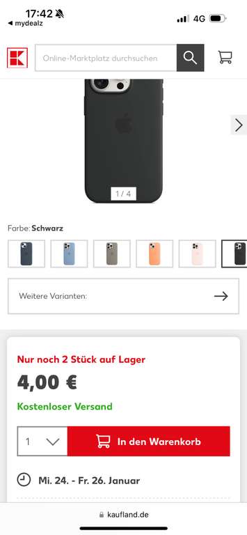 iPhone 15 Pro Silikon Case mit MagSafe - Schwarz
