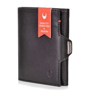 [Amazon Prime] DONBOLSO Wallet NextGen Wallet Slim Leder ohne Münzfach Geldbeutel RFID Etui Mini Portemonnaie Geldbörse Schwarz