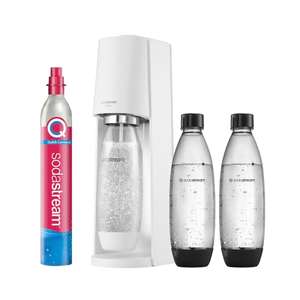 SodaStream Wassersprudler TERRA Promopack mit CO2-Zylinder und 3x 1L spülmaschinenfeste Kunststoff-Flasche, Weiß, 1100447490, Höhe 44cm