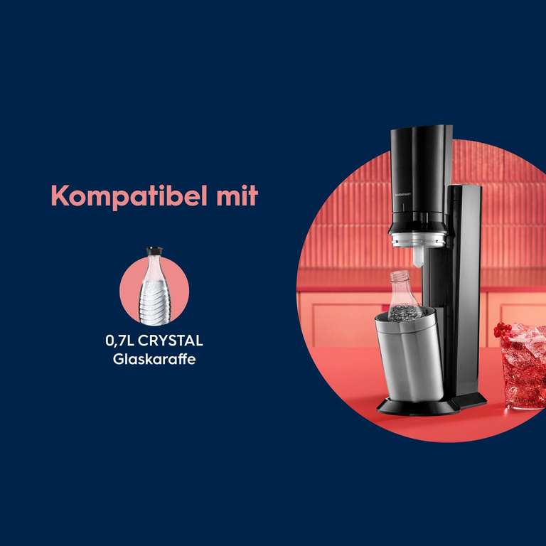 SodaStream Crystal 3.0 Wassersprudler inkl. 2x CO2 & 2 Glaskaraffen – jetzt bei Amazon at Amazon