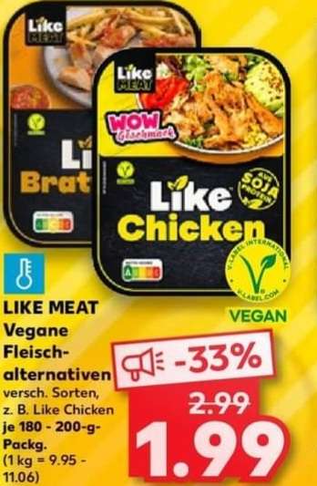 [Kaufland] Like Meat vegane Alternative versch. Sorten für 0,99€ (Angebot + Coupon) | 12.10.-18.10.