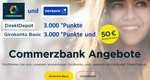 [Commerzbank + Payback] 3.000 °Punkte + 50 € Startguthaben für Eröffnung Giro; 3.000 °Punkte für Eröffnung Depot; Neukunden (personalisiert)