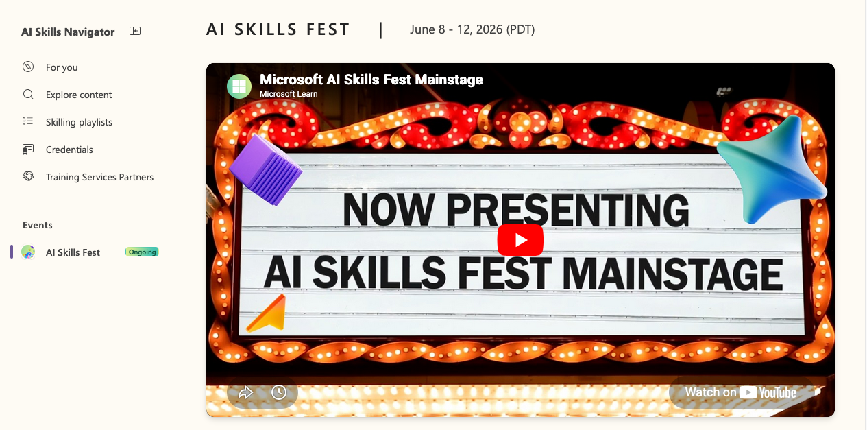 Microsoft AI Skills Fest - Gutschein für eine kostenlose Zertifizierungsprüfung