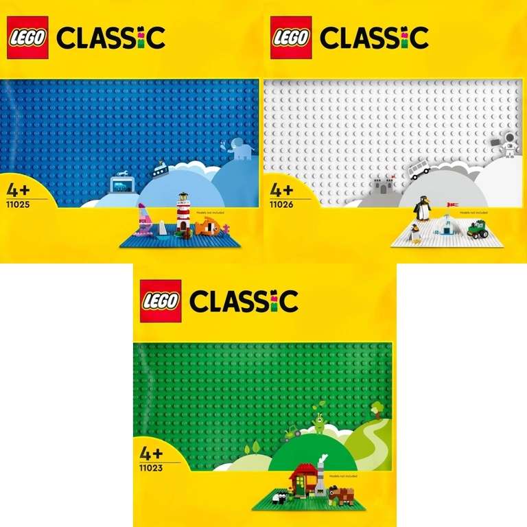 LEGO blaue Bauplatte (11025) 5,90 Euro (mit Payback 4,90 Euro)/weiße (11026) 6,22 € (5,22 €)/grüne (11023) 6,29 € (5,29 €) [Thalia KultClub]