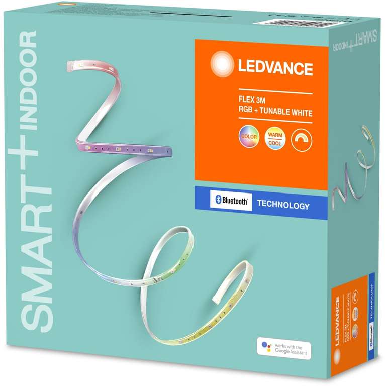 Ledvance LED Smart+ Strip Streifen Flex 3m , 12W, 900lm, RGBTW, Dimmbar, Alexa, Google für 9,99€ (eBay)