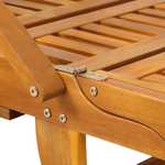 Casaria Sonnenliege Tami Sun (aus Akazienholz, Klappbar & individuell einstellbar, mit 2 Rädern & ausziehbarem Tisch, bis 320kg)