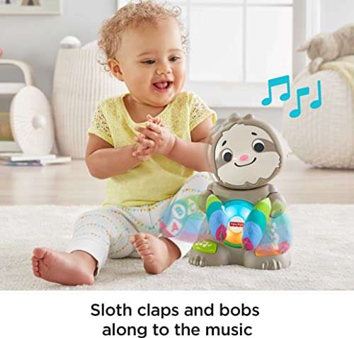 [Prime]Fisher-Price GHR18 Linkimals Faultierspielzeug mit Musik und Lichtern, elektronisches pädagogisches Baby Spielzeug ab 9 Monaten