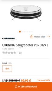 Drogerie Müller Sonntagsknaller GRUNDIG Saugroboter VCR 3129 L weiss Art.Nr. 2897373