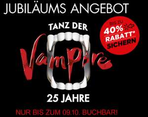 [Eventim + Stage Entertainment] "Tanz der Vampire" Tickets bis zu 40% Rabatt - z.B. PK1 94,80€ statt 152,90€