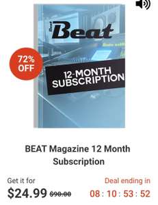 12 Monate Beat-Abo - Das Fachmagazin für Musik, Produktion und DJ-ing