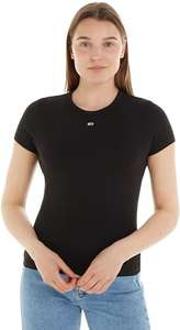 Tommy Jeans TJW BBY Essential Ripstrick (Amazon Prime) Damen T-Shirt in schwarz (Gr. XXS bis L)