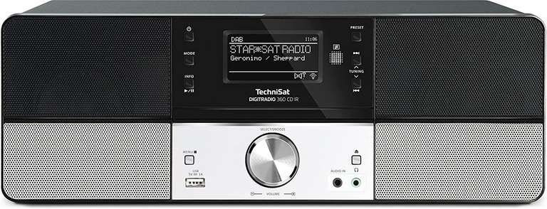 TechniSat Digitradio 360 CD IR (2x 5W, CD-Laufwerk, DAB+, UKW, Internetradio, WLAN, LAN, Spotify Connect, UPnP/DLNA, AUX-In, USB, 2.8" LCD)