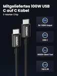 [Amazon Prime] UGREEN Zigarettenanzünder USB C 130W USB C Autoladegerät 3-Port KFZ Ladegerät USB C kompatibel USB C PD+QC 3.0