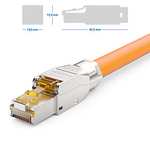 deleyCON RJ45 Netzwerkstecker Werkzeuglos bis 10 Gbit/s für Starre Verlegekabel (Prime)