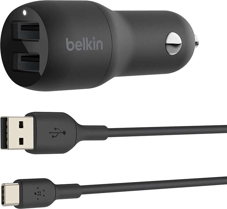 Samsung Kfz-Schnellladegerät 40W EP-L420 USB-Ladegerät 14,99€ / Belkin Boost Charge USB-Kfz-Ladegerät, 2x12 W + USB C Kabel (/Prime