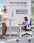 [ Amazon Bestpreis ] JUMMICO Höhenverstellbarer Schreibtisch 120x60 cm Elektrisch höhenverstellbar in weiß (SAILI STORE)
