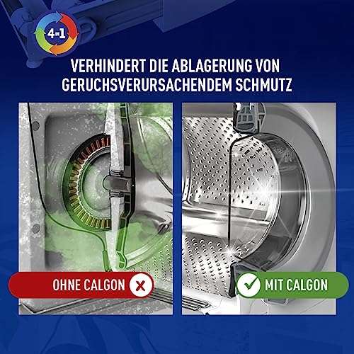 [Prime Spar-Abo] Calgon 4-in-1 Power Tabs 77 Stück (Wasserenthärter gegen Kalkablagerungen, Schmutz und Korrosion in der Waschmaschine)