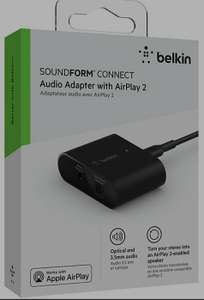 Belkin SoundForm Connect AirPlay 2 Audio Adapter (drahtloses Streaming) für AirPlay 2-fähige Geräte (mit iOS 11.4 oder höher)