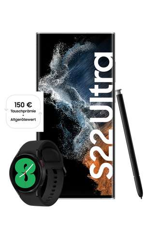 [Normalos MagentaEins] Galaxy S22 Ultra + Watch4 für 399,99 € einm. & 55,05 € mtl. im MagentaEins Unlimited (4G, 5G 100 MBit/s)