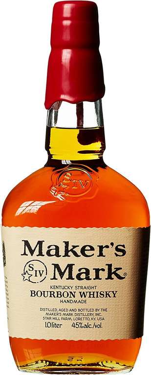 Maker's Mark | handgemachter Kentucky Straight Bourbon Whisky | 45% Vol | 1000ml Einzelflasche (Prime)