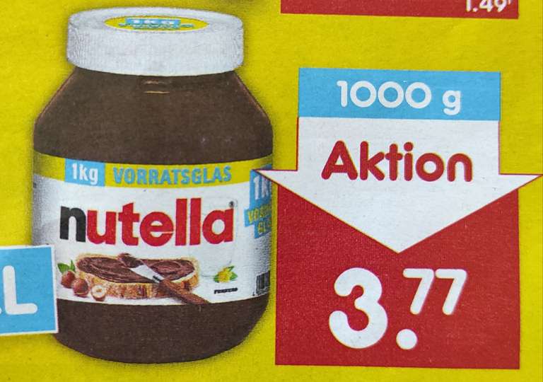 [Netto Marken Discount] 1KG NUTELLA (3,77€)