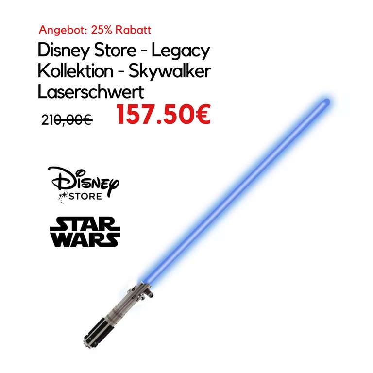 Möge die Macht mit euch sein! Legacy Kollektion - Skywalker Laserschwert - Disney Store