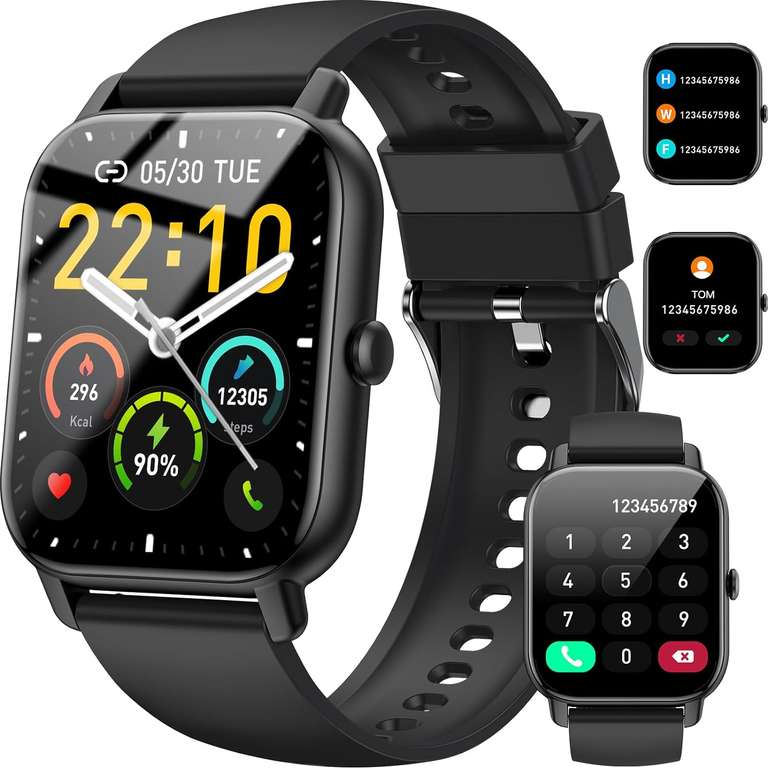 Android Smartwatch für Damen/ Herren, 1,85 Zoll Touchscreen, Fitnessuhr [Chinahändler: Nerunsa-Direct]