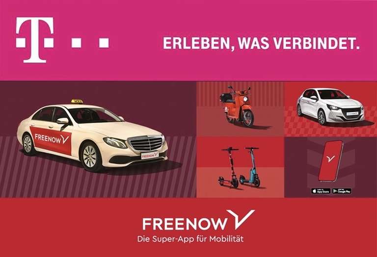 [Telekom Magenta App] 4 x 5€ Rabatt für FreeNow (Neukunden)