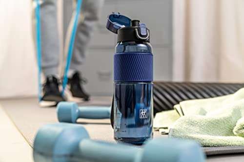 [Prime] ZWILLING Trinkflasche BPA-frei, Wasserflasche für Fitness, Freizeit und Büro, Sportflasche aus Tritan, Dunkelblau, 680 ml