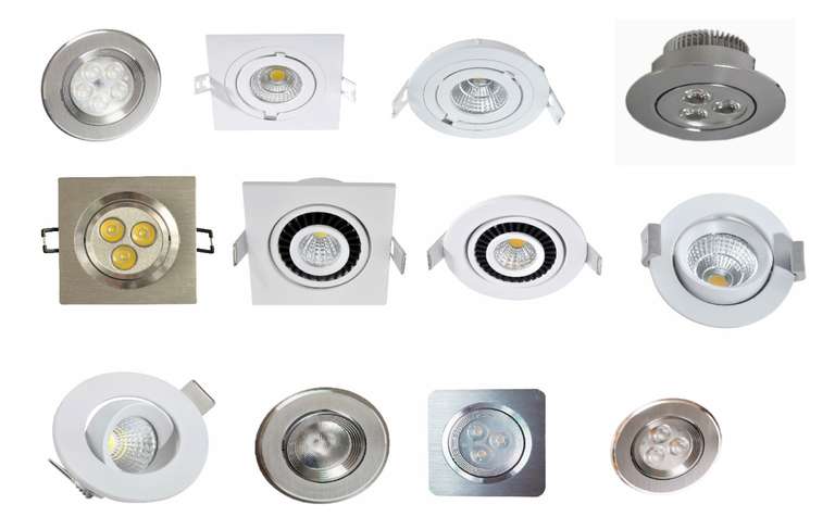 Verschiedene Einbaustrahler inkl. LED und Rahmen / Einbaulampe 2 x [2-er] Set für 9,98€
