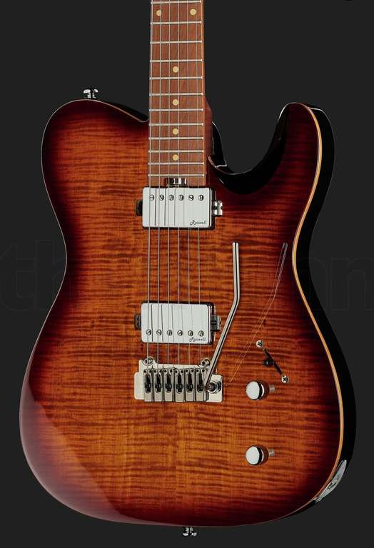 Harley Benton Fusion-T Roasted Maple E-Gitarre, Farbe Flame Bengal Burst für 298€ [Thomann]