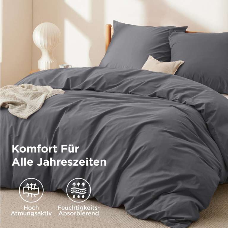 100%-Baumwoll-Bettwäsche – verschiedene Größen & Farben, reduziert bei Amazon