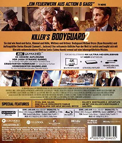 Killer's Bodyguard 2 4K UHD Bluray [Amazon]