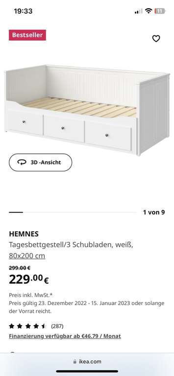IKEA Schlussverkauf bis 15.01.2023 - 25% und mehr Rabatt
