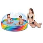WEHNCKE Happy People Kinder-Pool / Planschbecken Rainbow, mit Sprinkler (150x25 cm)