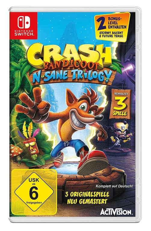Crash Bandicoot: N. Sane Trilogy (Switch) für 24,99€ per Abholung (Gamestop)