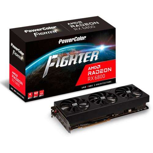 16GB Powercolor Radeon RX 6800 Fighter DDR6 Drei-Lüfter 256bit