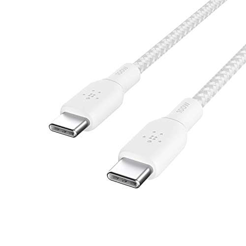 [Packstation / Prime] Belkin USB-C-Kabel, 100W PD, USB-IF-zertifiziert, für iPad Pro, MacBook, Galaxy u.v.m. (2m & 3m), weiß, schwarz