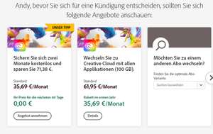Adobe Creative Cloud: Alle Applikationen [ für Normalos ] billiger bei Kündigung > 2 Monate geschenkt. eff. 29,74€ / Monat | 356,90€ Jahr