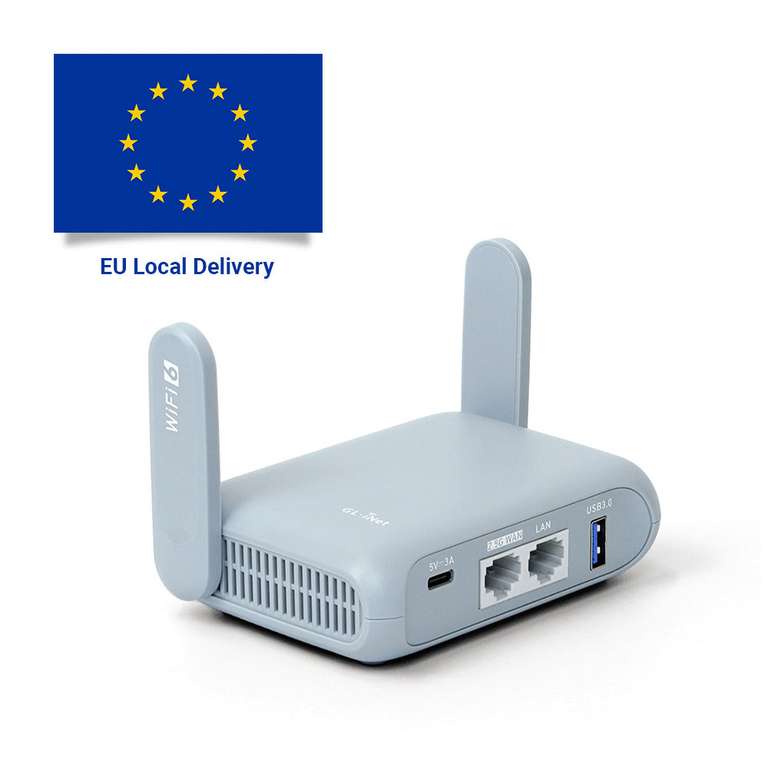 GL.iNet Beryl AX (GL-MT3000) Wi-Fi 6 Travel Router (Studierende 67,20€)