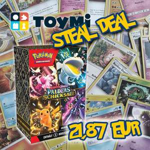 Pokemon Sammelkarten Sale bei Toymi.eu z.b. Paldeas Schicksale Booster Bundle + Gratis Karten Sleeves
