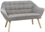 2er-Sofa "Monique" bei Mömax für 180,00€ inkl. Versand | Grau | Belastbarkeit ca.: 240 kg | Breite/Höhe/Tiefe: 127/76/74,5 cm