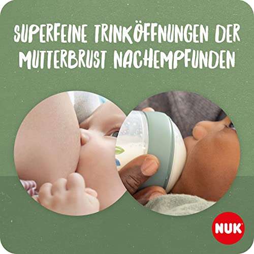 (Prime) NUK for Nature Babyflasche | Kleiner Trinksauger | 150 ml | 0-6 Monate