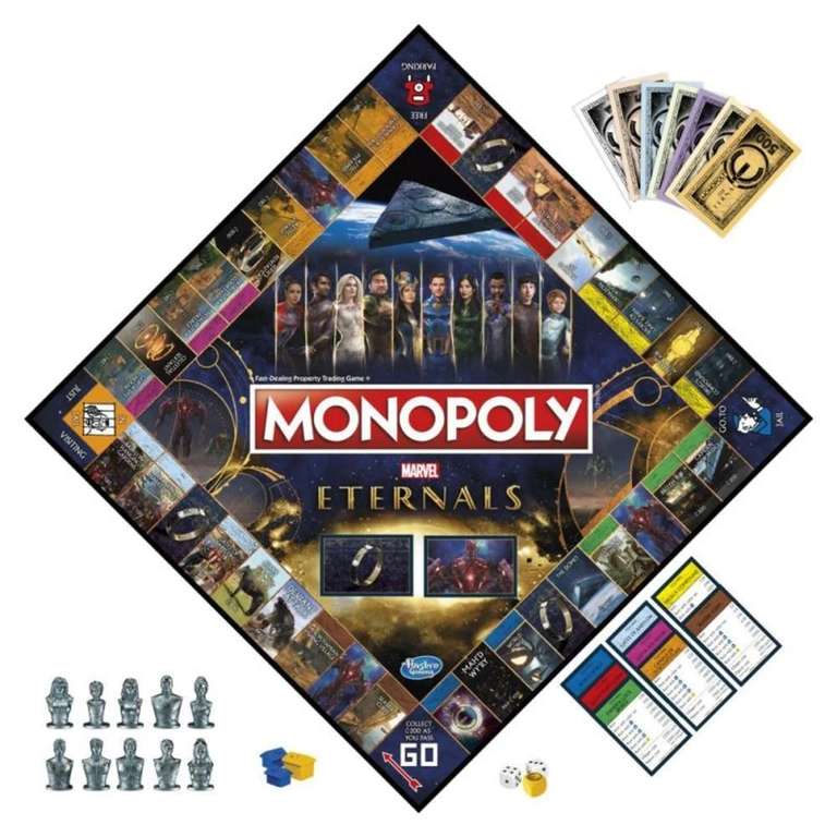 Hasbro Monopoly Marvel Eternals (englisch) Spiel Brettspiel Gesellschaftsspiel