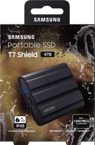 Externe SSD Samsung T7 Shield 4 TB Schwarz USB 3.2 Gen2 Typ-C