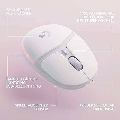 Logitech G705 kabellose Gaming-Mouse, Anpassbare LIGHTSYNC RGB-Beleuchtung für 59,99€ (Amazon)