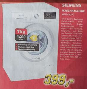 [Lokal Offline 46325 Borken] Siemens Waschmaschine WM 14N292, 7kg 1400U/mi