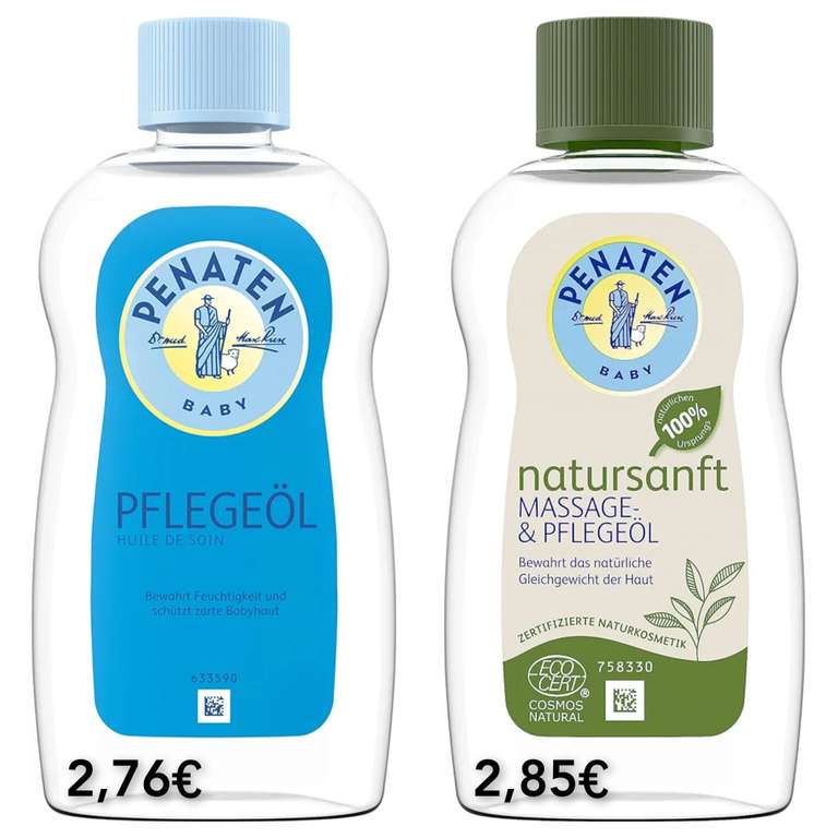 Penaten natursanft Massage- und Pflegeöl (200 ml) oder Penaten Pflegeöl (500 ml) (Prime Spar-Abo)