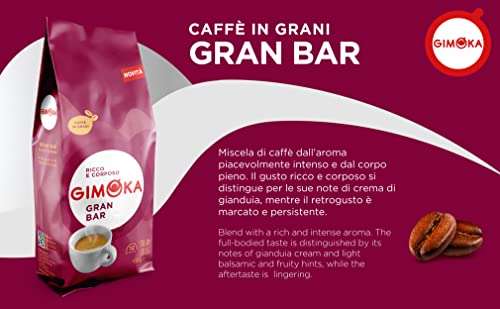 [PRIME] Gimoka - Gran Bar, italienische Espresso Bohnen, 2 x 1 kg
