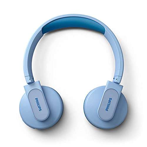 Philips TAK4206BL/00 Over Ear Bluetooth Kinder Kopfhörer Kabellos, Philips App, max. 85dB, weiche Ohrpolster (Blau o. Rosa) - Prime